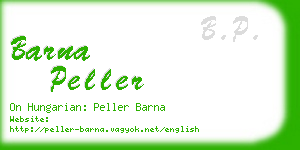 barna peller business card